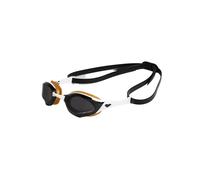 Occhialini da nuoto Arena Cobra Edge Swipe nero dorato con lenti specchiate nere.