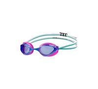 Arena Occhialini da nuoto unisex Python Racing, per uomini e donne, lenti anti-appannamento, lenti non specchiate, con doppia cinghia, blu/fucsia/acqua