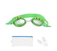 Occhialini da Nuoto Bambini Anti-Appannamento, Occhialini da Nuoto Principe Ranocchio per Ragazzi 4-14, Animale Occhialini Piscina con Ampie Lenti, Prova di Perdita, Tappi per Orecchie,Borsa Potabile