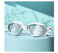 Occhialini da nuoto da uomo e donna, protezione UV e anti-appannamento, con 2 tappi per le orecchie, occhiali subacquei per adulti con custodia protettiva, cinturino in silicone regolabile per ragazzi