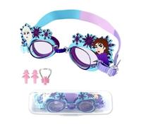 Occhialini da Nuoto Frozen per Bambini 3-12 Anni, Occhialini Piscina Anti Appannamento Regolabili, Nasello Flessibile e Protezione UV, con Tappi per Orecchie, Clip per Naso e Custodia