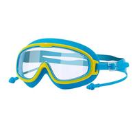 Occhialini da nuoto impermeabili, anti-appannamento, in silicone robusto, occhiali da sole per piscina con tappi per le orecchie per bambini, tappi per le orecchie per una maggiore protezione