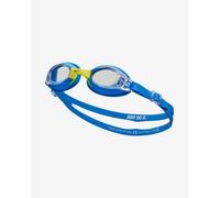 Occhialini da nuoto Nike Lil Swoosh blu giallo con lenti trasparenti bambino