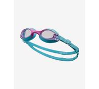 Occhialini da nuoto Nike Swim Lil Swoosh blu con lenti trasparenti rosa junior