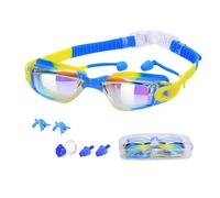 Occhialini da nuoto, occhialini da nuoto - Lune da piscina antinebbia con tappi per le orecchie - Occhiali anti-UV, occhiali da sport acquatici per bambini dai 2 ai 12 anni