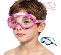 Occhialini da Nuoto per Bambini | Ampia Visuale, Antiappannanti, UV,Con Fermanaso E Tappi Orecchie Cinturino Regolabile Antiperdita Occhialini Nuoto Bambini | per Età 3-14, Piscina e Spiaggia