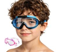 Occhialini Da Nuoto Per Bambini - Antiappannamento e UV Ampia Visuale,Con Fermanaso E Tappi Orecchie Cinturino Regolabile Antiperdita Occhialini Nuoto Bambini - per Età 3-14, Piscina e Spiaggia