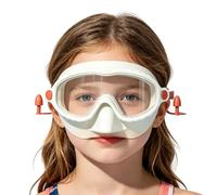 Occhialini da nuoto per bambini con copertura nasale, grandangolo di 180 | Occhialini da immersione senza nodi e a prova di perdite, con protezione per il naso, per piscina, acqua, laghetto