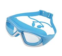 Occhialini da nuoto per bambini e bambine, grandi, elasticizzati, per bambini, ragazzi, ragazze, snorkeling, cargo, squisiti, quadrati, oversize (blu, taglia unica)