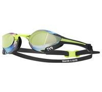 TYR Tracer x Elite - Occhialini a specchio per adulti, taglia unica, colore: nero/lime