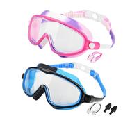 Occhialini Da Piscina Per Bambini,Ampia Visuale, Antiappannanti, UV - Con Fermanaso E Tappi Orecchie Cinturino Regolabile Antiperdita Occhialini Nuoto Bambini - Per Età 3-14 Piccoli, Piscina, Outdoor,