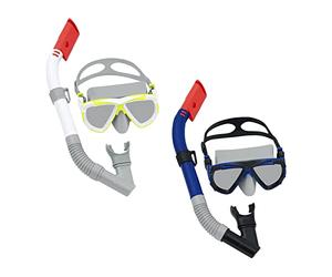 Occhialini da Snorkeling e Boccaglio Bestway Bianco Blu scuro Adulto (1 Unità)