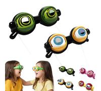 Occhialini da strizzare, con cordino lampeggiante, divertenti accessori per feste per spettacoli, spettacoli e scherzi nel Regno Unito, regalo divertente per adulti e bambini (MIX-D (2 pezzi)