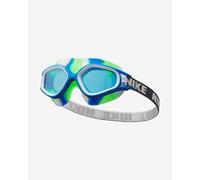 Occhialini Nike Swim Expanse verde blu con lenti trasparenti bambini