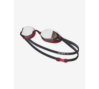 Occhialini Nike Swim Legacy Mirrored nero rosso con lenti a specchio grigio