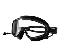 Occhialini Nuoto AntiAppannamento per Bambini, Maschera Piscina con Grandi Lenti, Lenti Medio-Scure per Ogni Ambiente, ProtezioneUV, Ponte Nasale Autoregolante,Occhiali Mare (Black, One Size)