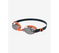 Occhialini Speedo Jet Mirror nero arancio con lenti a specchio grigio bambini