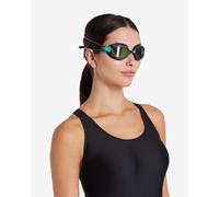 Occhialini Zoggs Predator Titanium Reactor nero blu con lenti a specchio verde - M-L