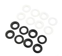 Occhielli di fissaggio a pressione in plastica regolabili interni 15 mm esterno 28 mm colori bianco e nero (10 pezzi nero)