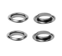 Occhielli e rondelle extra-large di 40 mm - Confezione di 10 anelli - per tende, abbigliamento, oggetti in pelle, in vinile, striscioni e tele, Ottone, Gun Metal, 40 mm