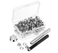 Occhielli in Metallo Occhielli per Teloni Occhiello Strumento Kit 100 Set Occhielli Passacavi con Scatola di Immagazzinaggio (diametro interno 1/2 pollice)
