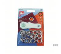 Set Occhielli Comrondelle Prym + Attrezzo Metro 14 Mm, Colore Argento