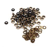 Occhielli passamaneria Strumento di regolazione Bronzo nero oro tondo Accessori per la decostruzione di vestiti decoation(8mm 100sets)