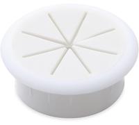 Occhielli per scrivania Passacavi da scrivania da 60 mm, passacavi for mobili da ufficio, passacavi a otto petali(White,60mm)