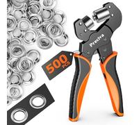 Occhielli per Teloni Professionali,Preciva Occhiellatrice per Teloni Multifunzione,con 500 Pezzi Occhiello (Ø interno 10mm),per Pelle Telone Cartone PVC Tessuto e tende da sole etc.
