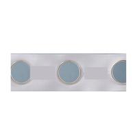 Occhielli per tende Occhiello for tende Nastro superiore Testa ad anello trasparente 5 cerchi Accessori for nastro in tessuto bianco(White,14 m)