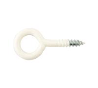Occhiello a vite chiuso in acciaio plastificato bianco 4,4x50 mm 4 pz Bianco