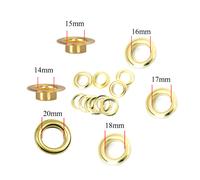 Occhiello Con Rondella Fai da Te Accessori IN Pelle Metallo 14mm 15mm 16mm 17mm