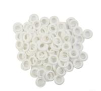 Occhiello regolabile in plastica in resina per strumento a pressione manuale interno 15 mm esterno 28 mm, fornendo chiusura autobloccante in plastica senza problemi di ruggine (50 pezzi bianchi)