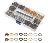 Occhiello Strumento, 400 Set 6 mm Grommet Occhielli Metallo 4 Colori con Set di Attrezzi da 3 Pezzi per Vestiti, Borse, Cappelli, Scarpe di Tela, Etichette, Cinture