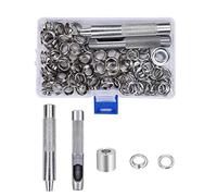 Occhiello Strumento Kit 10mm Grommet Occhielli Metallo 100 Pcs con Punzone Strumento D'Installazione per Tende Pelle Teloni Borse Scarpe