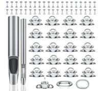 Occhiello Strumento Kit, Grommet e Metallici per Teloni, Chiusura Twist per Ovali, per Chiusura Telone Rimorchio Auto, Borse Fai Da Te e Accessori Hardware