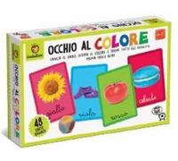 Ludattica - GIOCHI MONTESSORI - Occhio ai colori - Gioco di carte 4-7 anni - 48 carte di grande formato - Made in Italy
