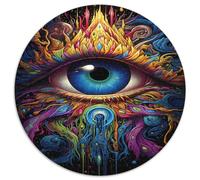 Occhio Blu Mistico Puzzle 1000 Pezzi Rotondo Carta per Adulti Arte Fantastica