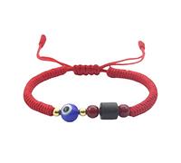 Occhio blu realizzato in filo di vetro rame legno 3 colori scegliere 16 cm circonferenza minima adatta per la maggior parte delle persone perline rotonde per fidanzato fidanzata