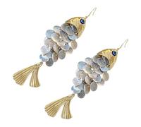 Occhio Catching Nappe Lunghe Orecchini Pesce Alla Moda Penzolanti Ganci Orecchio Gioielli Accessori Pesce Il Suo Anticonformista Elegante Ganci Lunghi, One Size, come descritto, come descritto
