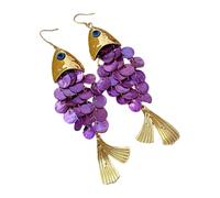 Occhio Catching Nappe Lunghe Orecchini Pesce Alla Moda Penzolanti Ganci Orecchio Gioielli Accessori Pesce Il Suo Anticonformista Elegante Ganci Lunghi, One Size, come descritto, come descritto