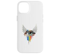 Occhio Con Ali Arcobaleno Bulbo Oculare Serafino Strano Estetica Custodia per iPhone 14 Plus