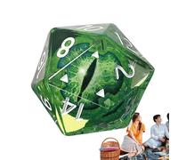 Occhio Di Drago - Resina 3x3x3 Cm | Da Gioco A 20 Facce | Set Di Dadis Poliedrici Per Giochi Di Ruolo Realizzati A Mano Con Bordi Taglienti E Bellissime Inclusioni Per L'estetica