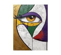 Occhio Dipingere con i Numeri Adulti Astratto Dipingere con i Numeri Bambini 50 x 70CM,Kit Pittura Adulti con Colore Impermeabile Canvas per Quadri Moderni Soggiorno Decorazioni Parete Regalo 2YH-9788