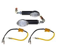 Occhio Gatto Mini Lampeggiante Set LED Nero 40 MM Omologati + 2 Resistenze KTM
