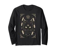Occhio Gatto Stregoneria Mistica Occulta Astrologia Maglia a Manica