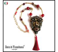 occhio gioielli collana da donna design maschera etnica pendente amuleto nappe