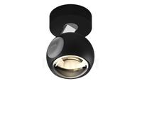 Occhio Io Pico Up C Faretto LED, testa nero opaco/copertura chrom opaco/corpo chrom opaco/piede nero opaco - 3.000 K