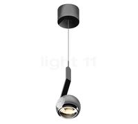 Occhio Io Sospeso Var Up C Lampada a sospensione LED, testa chrom lucido/copertura bianco lucido/corpo chrom lucido/piede chrom lucido - 2.700 K