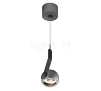 Occhio Io Sospeso Var Up C Lampada a sospensione LED, testa cromo opaco/copertura schwarz opaco/corpo schwarz opaco/piede cromo opaco - 2.700 K